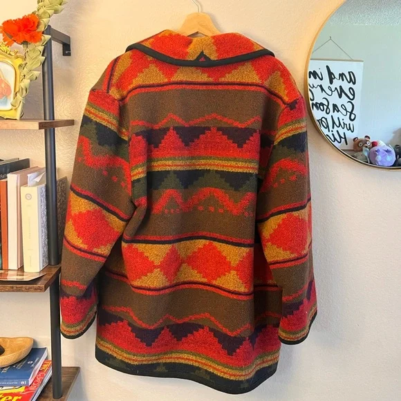 Vintage Miss New Yorker Southwestern Blanket Jacket - Picture 6 of 7
